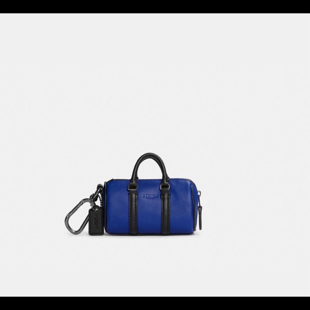 NWT COACH Leather Zip Micro Venturer Key Fob Mini Sport Bag Duffel Bag MSPR$150 - Picture 3 of 3
